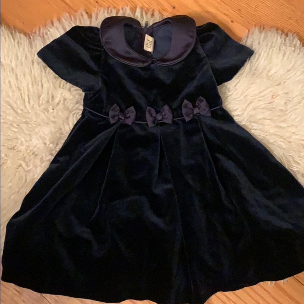 Therese navy velvet dress size 12 months